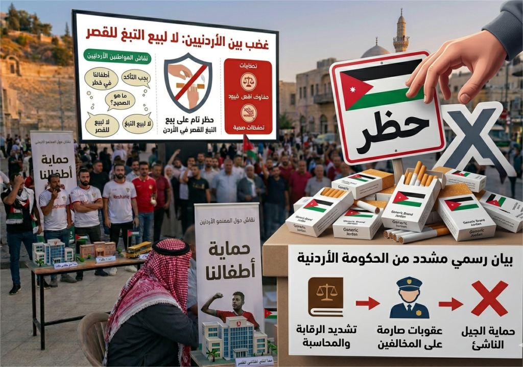 غضب بين الأردنيين بشأن بيع منتجات التبغ للقُصّر