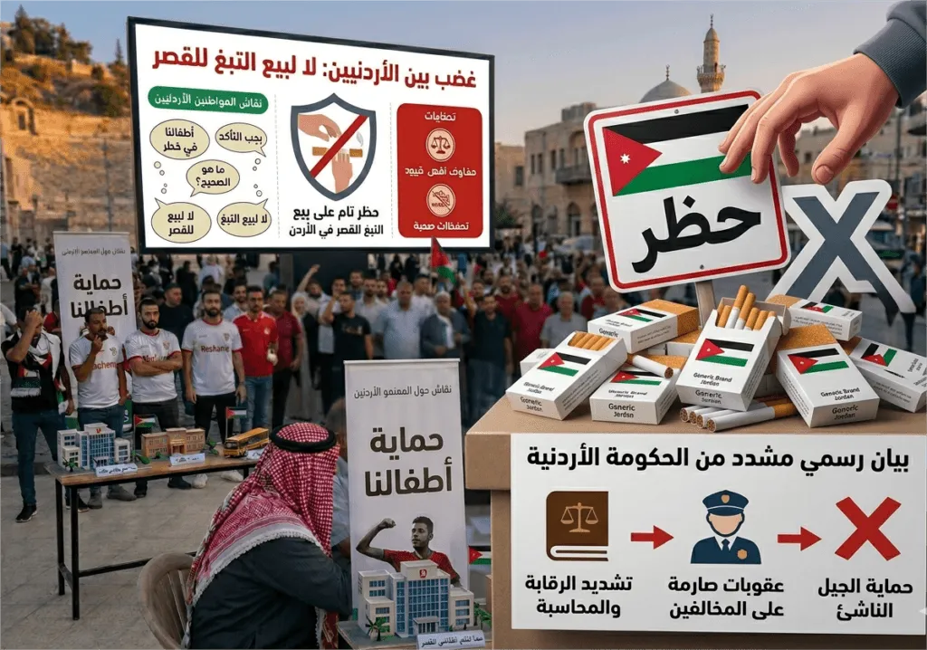 غضب بين الأردنيين بشأن بيع منتجات التبغ للقُصّر