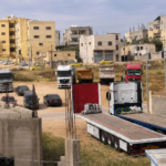 صورة متداولة لوجود شاحنات بين الأحياء السكنية