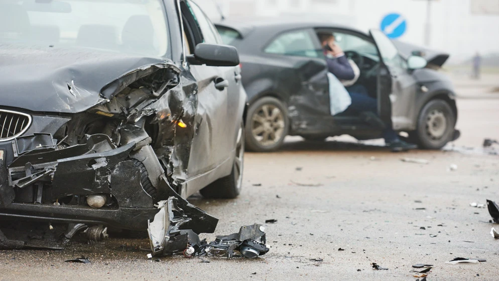 حادث جماعي على نزول ناعور.. تصادم 7 مركبات بسبب الديزل