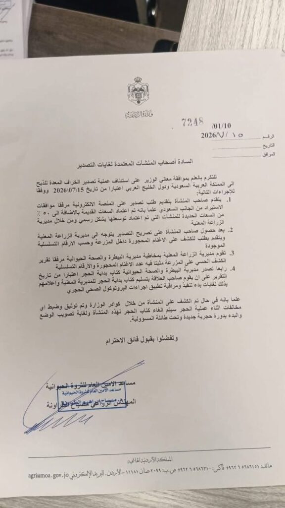 مربو الأغنام ومصدروها يناشدون رئيس الوزراء: قرار زيادة السعات 50% يُلغى فور البدء بتطبيقه