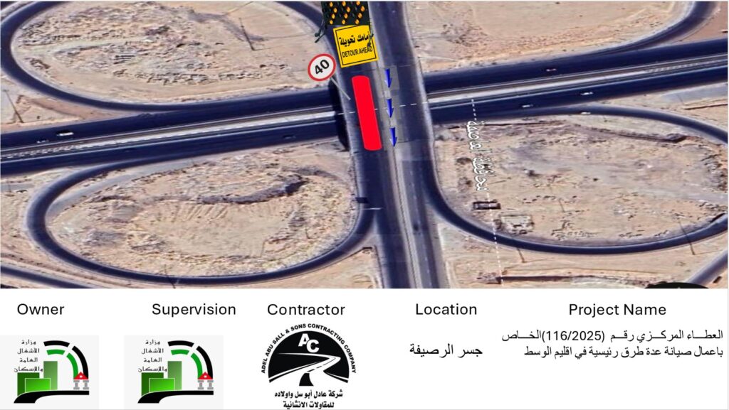 "الأشغال" تبدأ الاثنين صيانة فواصل التمدّد لجسر الرصيفة على طريق عمّان التنموي