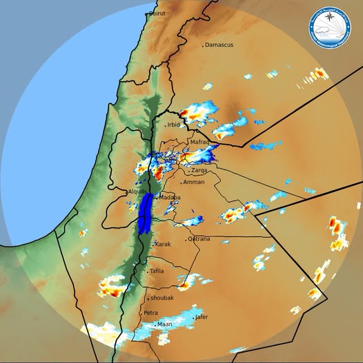  الأرصاد: أمطار رعدية غزيرة تضرب مناطق واسعة من الأردن.. وتحذيرات من السيول والبرق والبرد