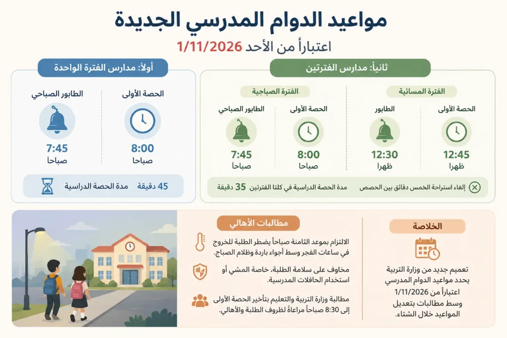 بين البرد والظلام.. مطالبات بتأخير دوام المدارس في الشتاء